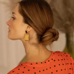 3S. x RééditionRobe courte Delia orange en viscose
