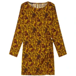 3S. x RééditionRobe courte imprimée toile de jouy - Valéria jaune en viscose