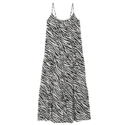 3S. x RééditionRobe fine bretelle Anaya noir en viscose