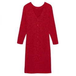 3S. x RééditionRobe longue dos V Damienne rouge