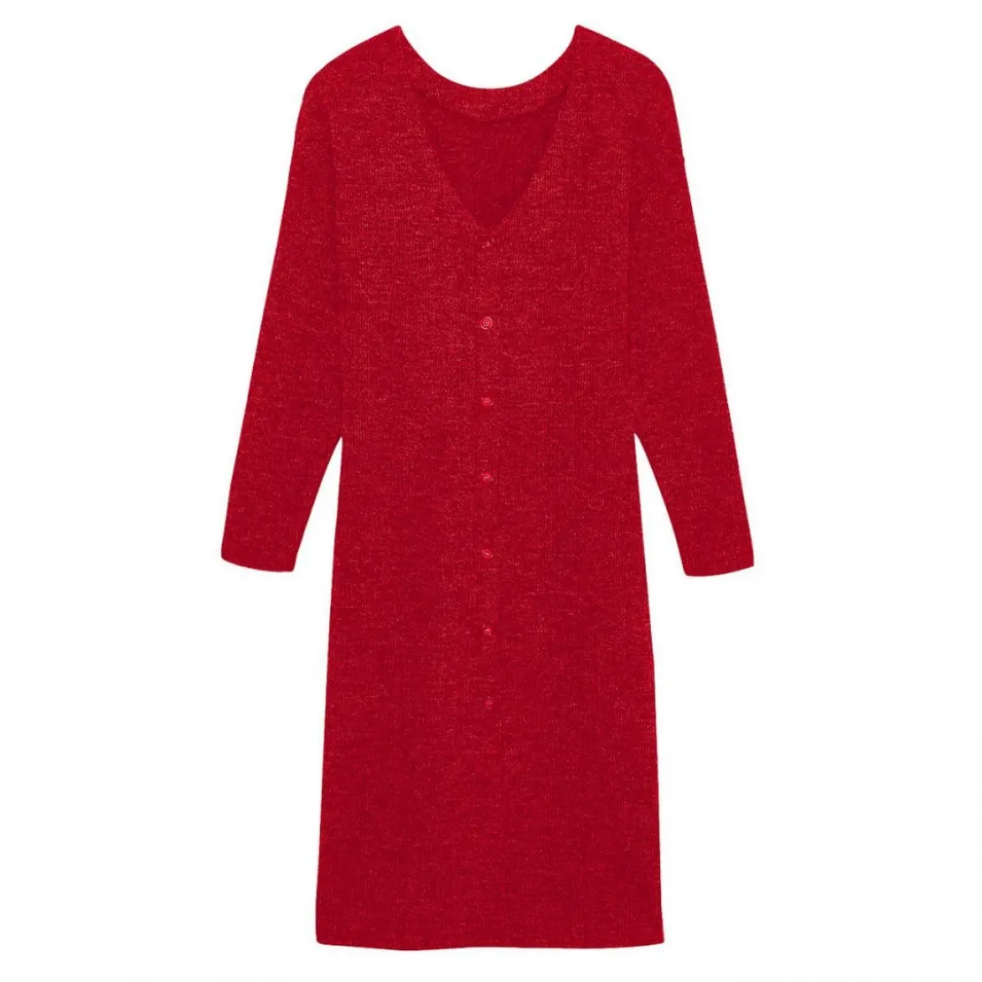 3S. x RééditionRobe longue dos V Damienne rouge