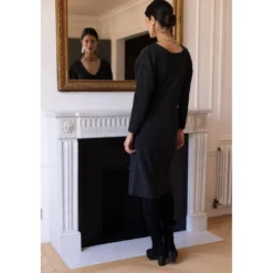 3S. x RééditionRobe longue dos V Damienne gris
