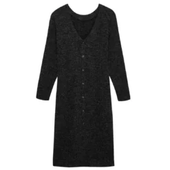 3S. x RééditionRobe longue dos V Damienne gris