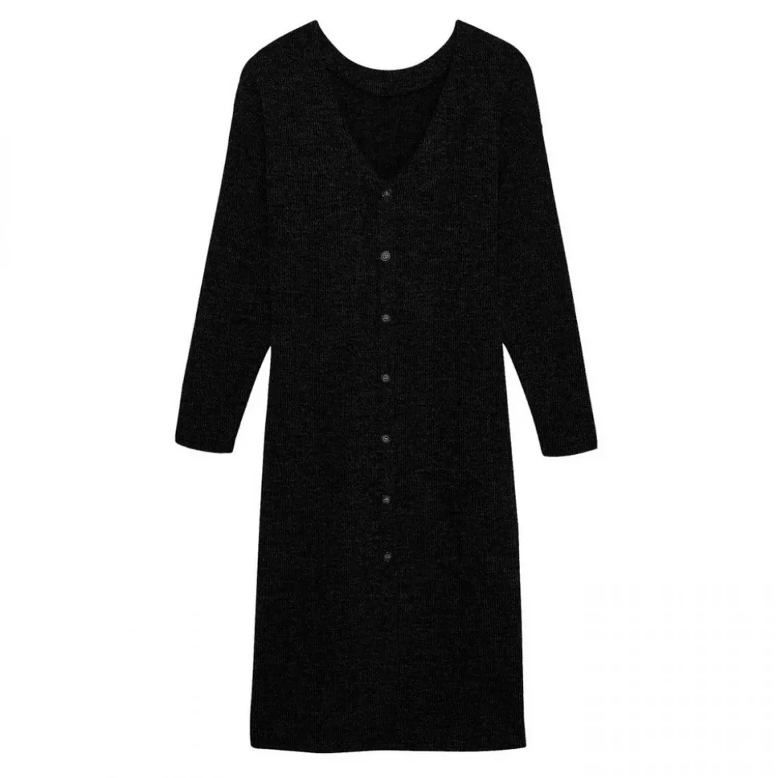 3S. x RééditionRobe longue dos V Damienne noir