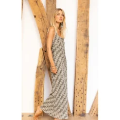 3S. x RééditionRobe longue Noa gris