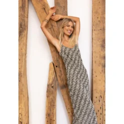 3S. x RééditionRobe longue Noa gris