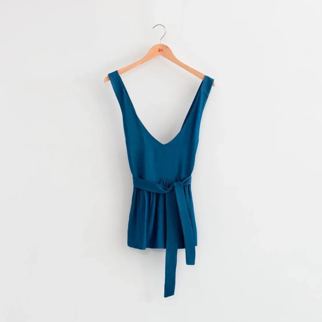 3S. x RééditionTop dos croisé en viscose Valentin Réédition bleu ciel