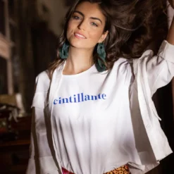 3S. x RééditionT-shirt manches courtes Nineties blanc en coton