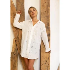 3S. x RééditionTunique Claire blanc en coton