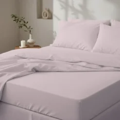 3S. x SignatureDrap housse Luxe Percale de coton Bio - Rose - Dragée