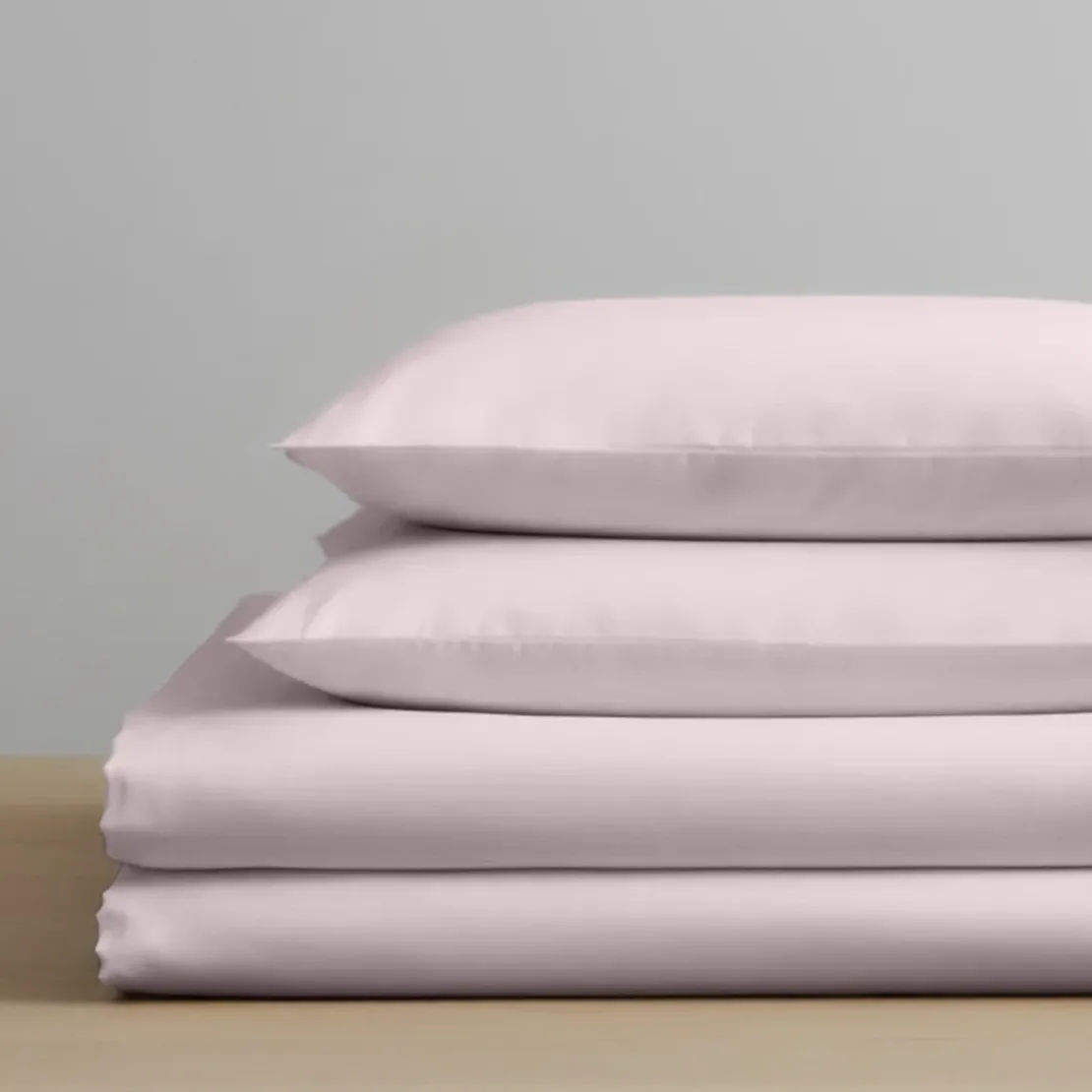 3S. x SignatureDrap housse Luxe Percale de coton Bio - Rose - Dragée