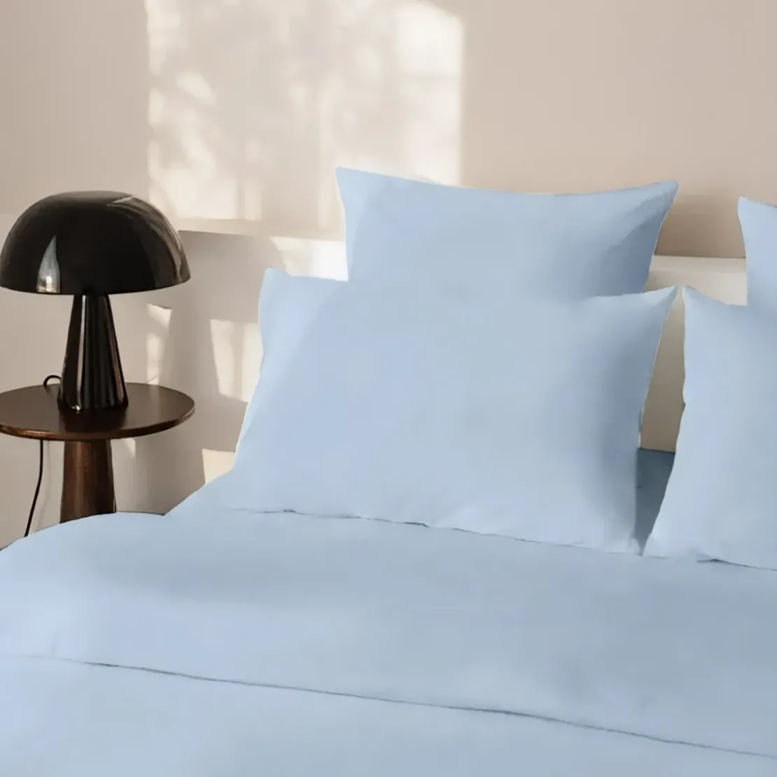 3S. x SignatureHousse de couette Luxe Percale de coton Bio - Bleu - Azur