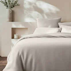 3S. x SignatureHousse de couette Luxe Percale de coton Bio - Beige - Avoine
