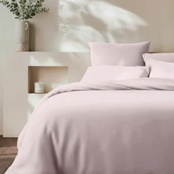 3S. x SignatureHousse de couette Luxe Percale de coton Bio - Rose - Dragée
