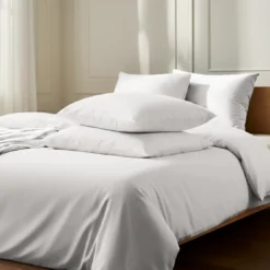 3S. x SignatureHousse de couette Luxe Percale de coton Bio - Blanc - Écume