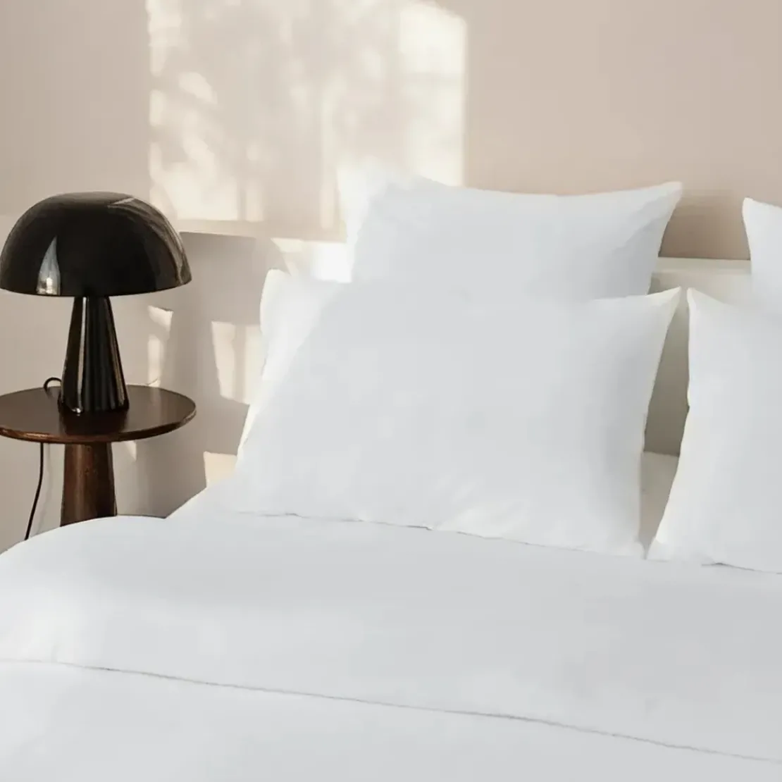 3S. x SignatureHousse de couette Luxe Percale de coton Bio - Blanc - Écume