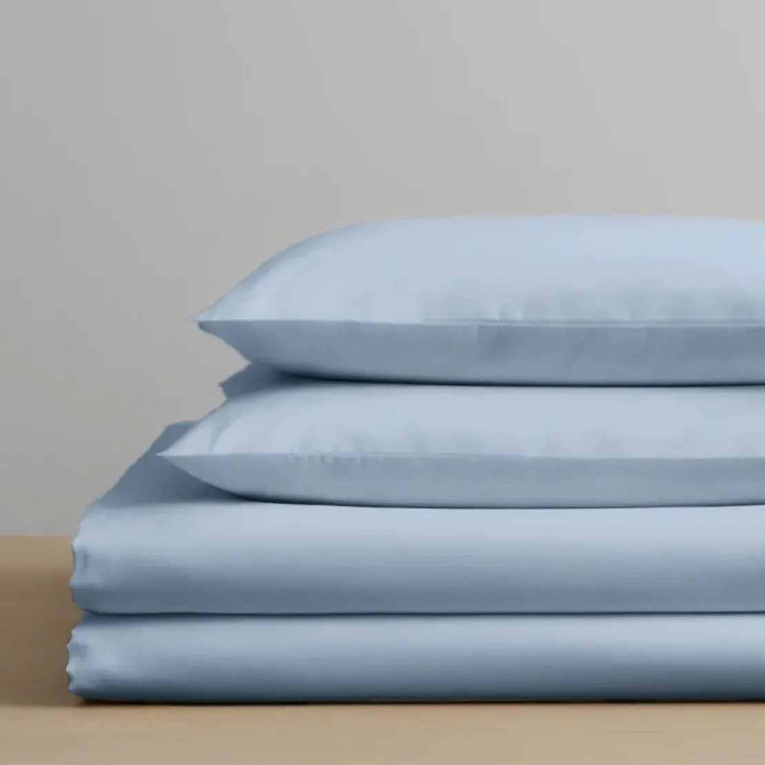3S. x SignatureTaie d'oreiller ou taie de traversin Luxe Percale de coton Bio - Bleu - Azur