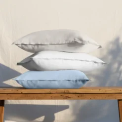 3S. x SignatureTaie d'oreiller ou taie de traversin Luxe Percale de coton Bio - Beige - Avoine