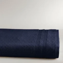 3S. x TertioDrap de bain en coton éponge 600 gm² - bleu indigo