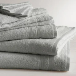 3S. x TertioDrap de bain en coton éponge 600 gm² - Gris Perle