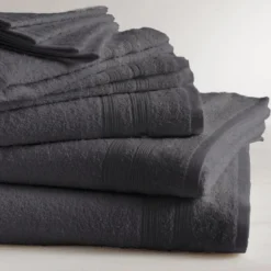 3S. x TertioDrap de bain en coton éponge 600 gm² - anthracite