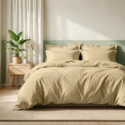 3S. x TertioDrap-housse coton - Beige - Ficelle