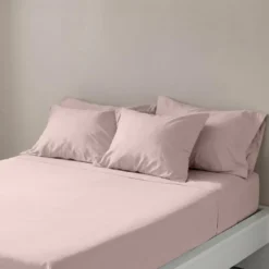 3S. x TertioDrap-housse coton - Beige - Rosé