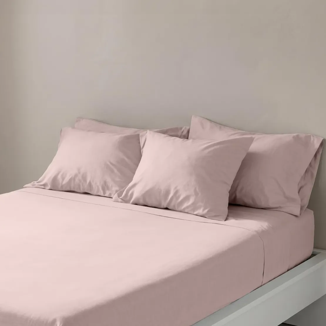 3S. x TertioDrap-housse coton - Beige - Rosé