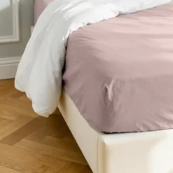 3S. x TertioDrap-housse coton - Beige - Rosé
