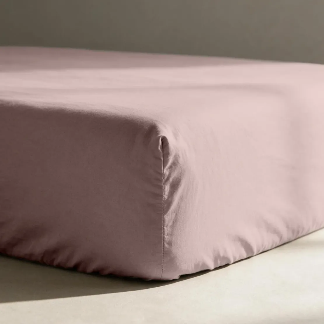 3S. x TertioDrap-housse coton - Beige - Rosé