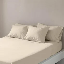 3S. x TertioDrap-housse coton - Beige - Ecru