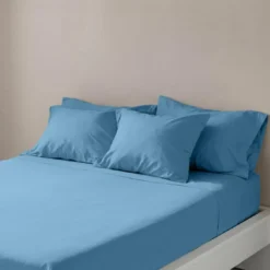 3S. x TertioDrap-housse coton - Bleu - Azur
