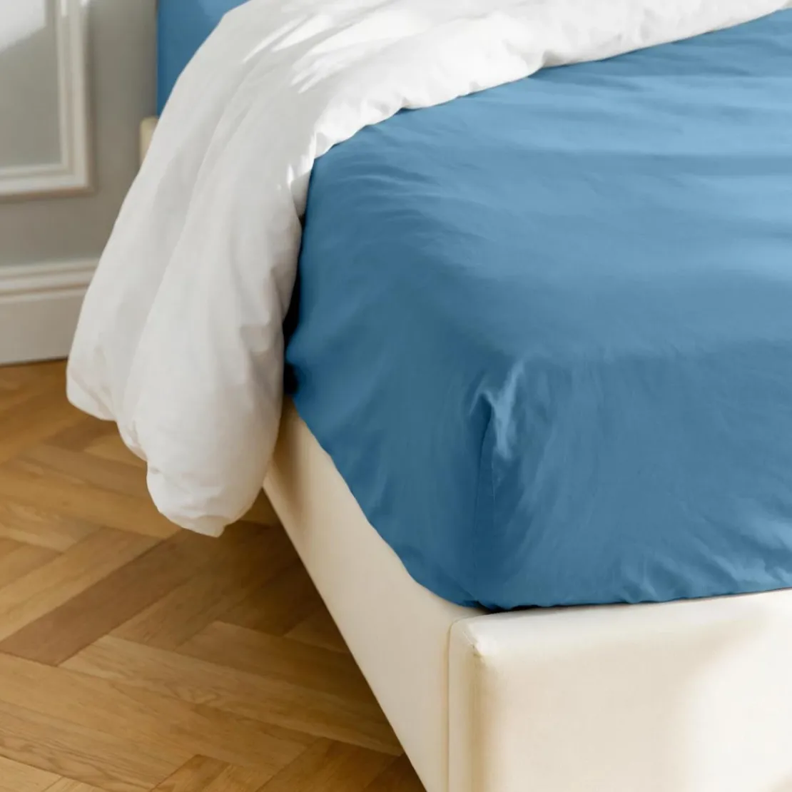 3S. x TertioDrap-housse coton - Bleu - Azur