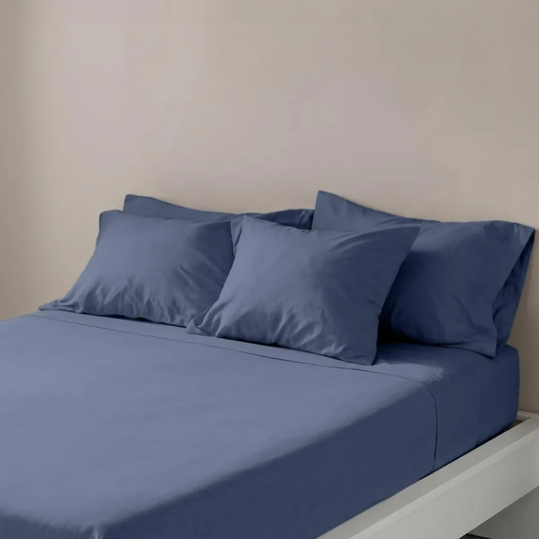 3S. x TertioDrap-housse coton - Bleu - Indigo