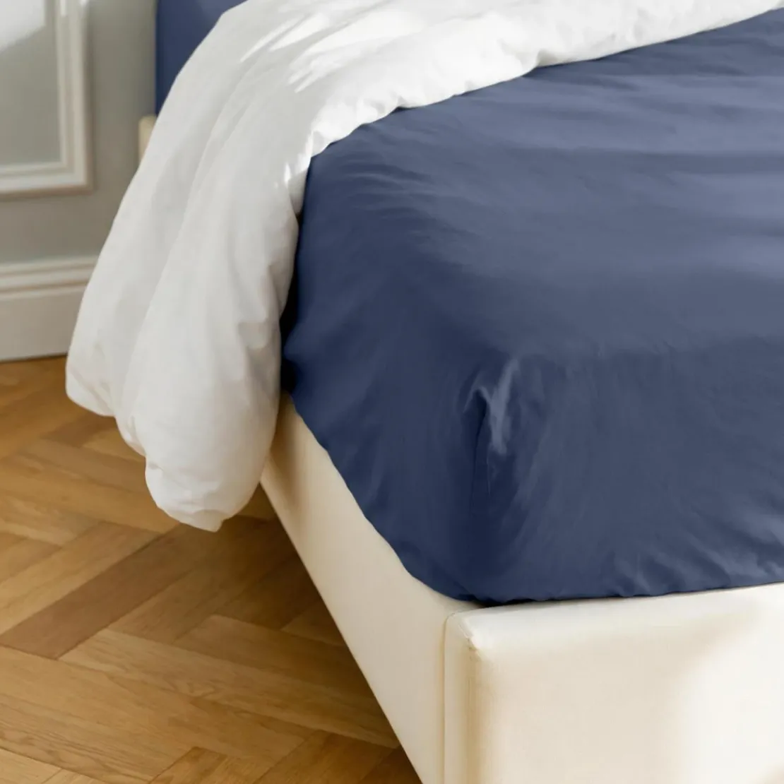 3S. x TertioDrap-housse coton - Bleu - Indigo