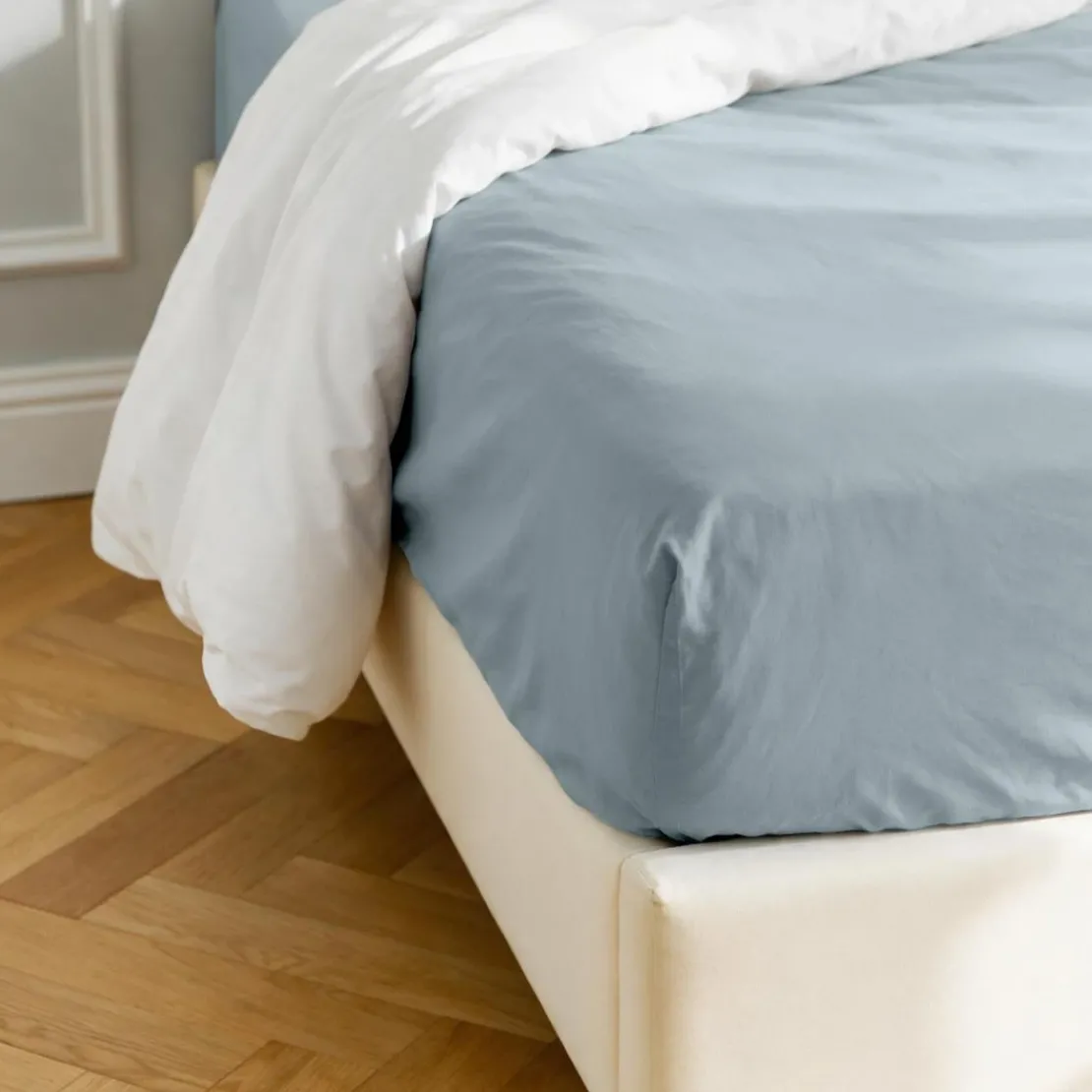 3S. x TertioDrap-housse coton - Bleu - Glacier