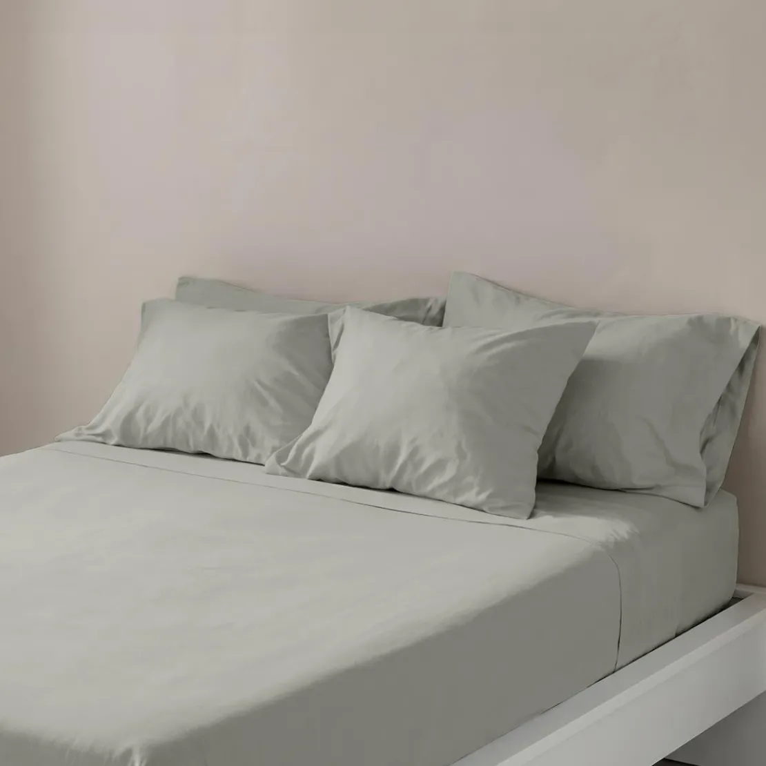3S. x TertioDrap-housse coton - Gris - Perle