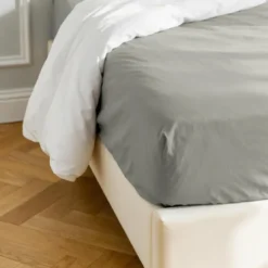 3S. x TertioDrap-housse coton - Gris - Perle