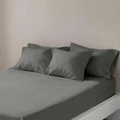 3S. x TertioDrap-housse coton - Gris - Anthracite