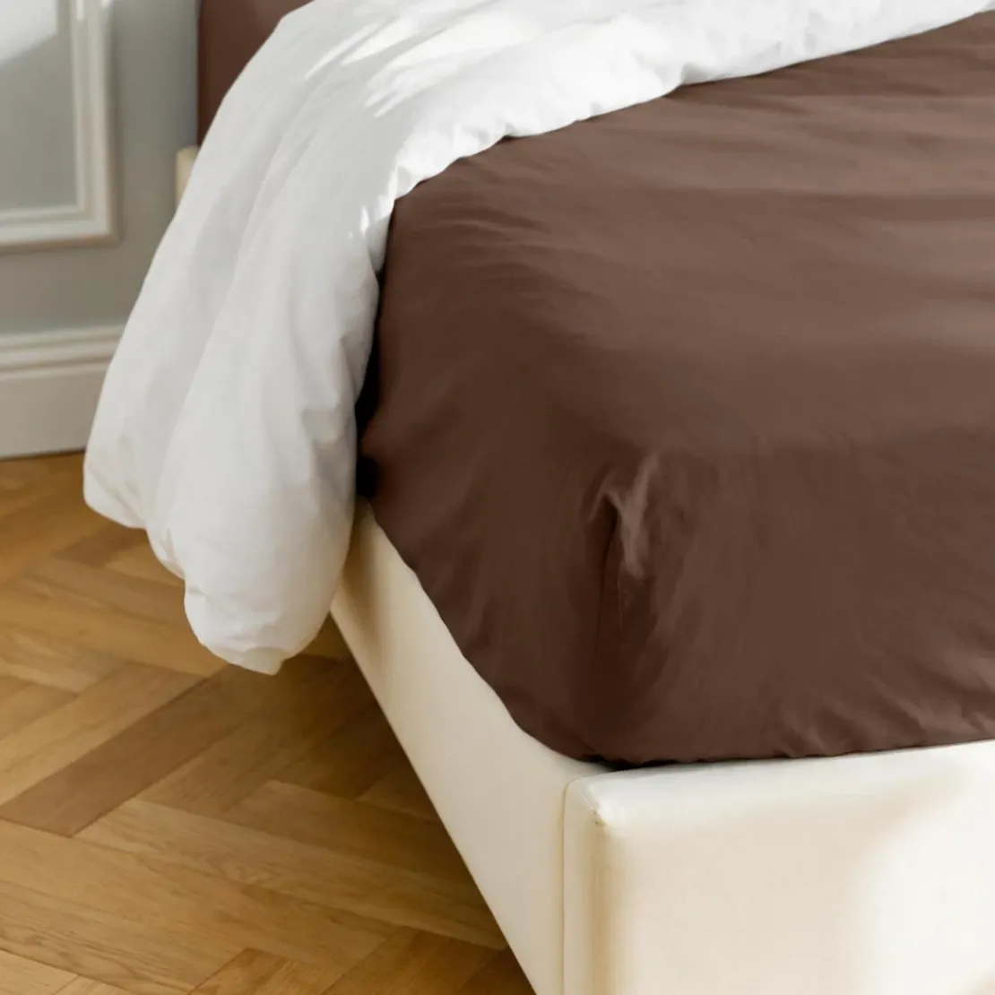 3S. x TertioDrap-housse coton - Marron - Chocolat