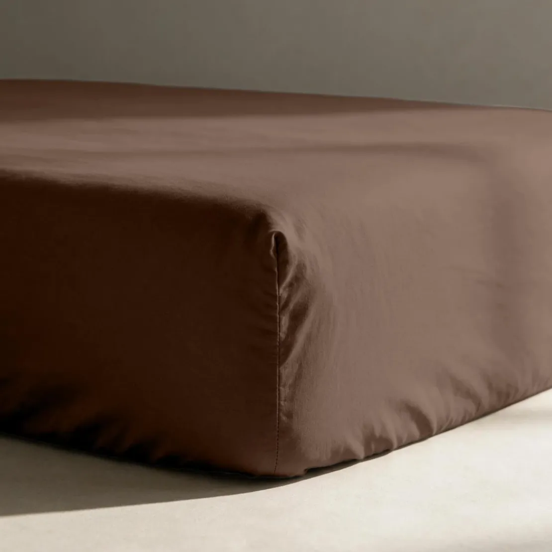 3S. x TertioDrap-housse coton - Marron - Chocolat