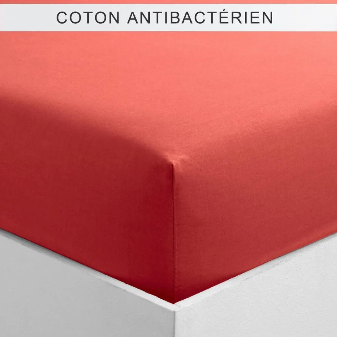 3S. x TertioDrap housse coton Sanitized® -Corail