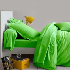 3S. x TertioDrap-housse coton Sanitized® TERTIO® - vert anis