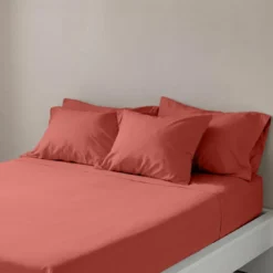 3S. x TertioDrap-housse coton - Terracotta