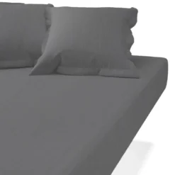 3S. x TertioDrap-housse gaze de Coton - Gris - Anthracite