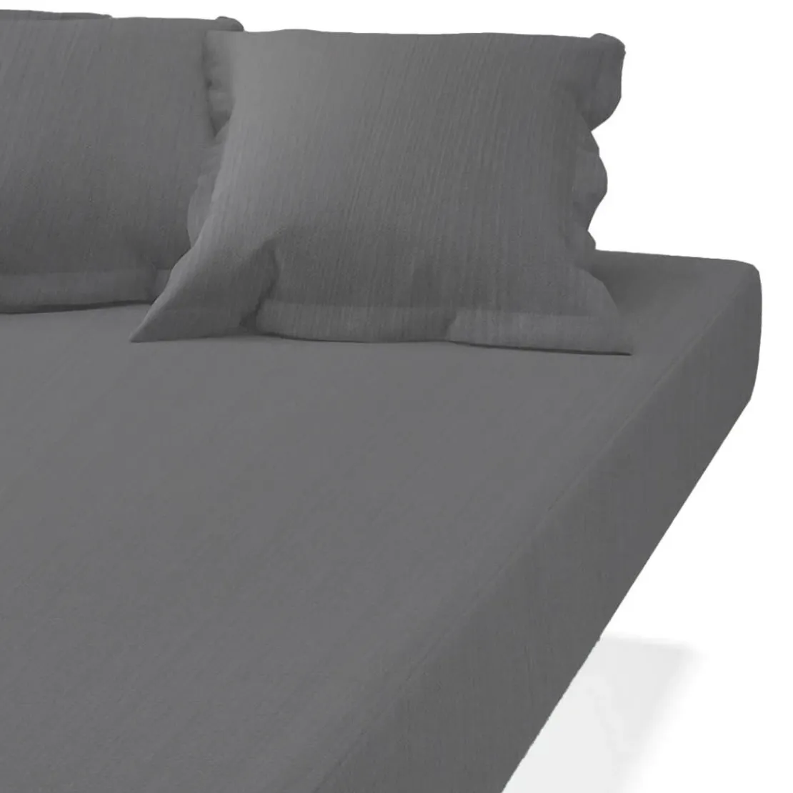 3S. x TertioDrap-housse gaze de Coton - Gris - Anthracite