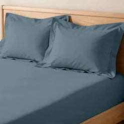3S. x TertioDrap-housse grand bonnet coton - Bleu - Orage
