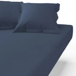 3S. x TertioDrap housse grand bonnet Gaze de coton - Bleu - Indigo