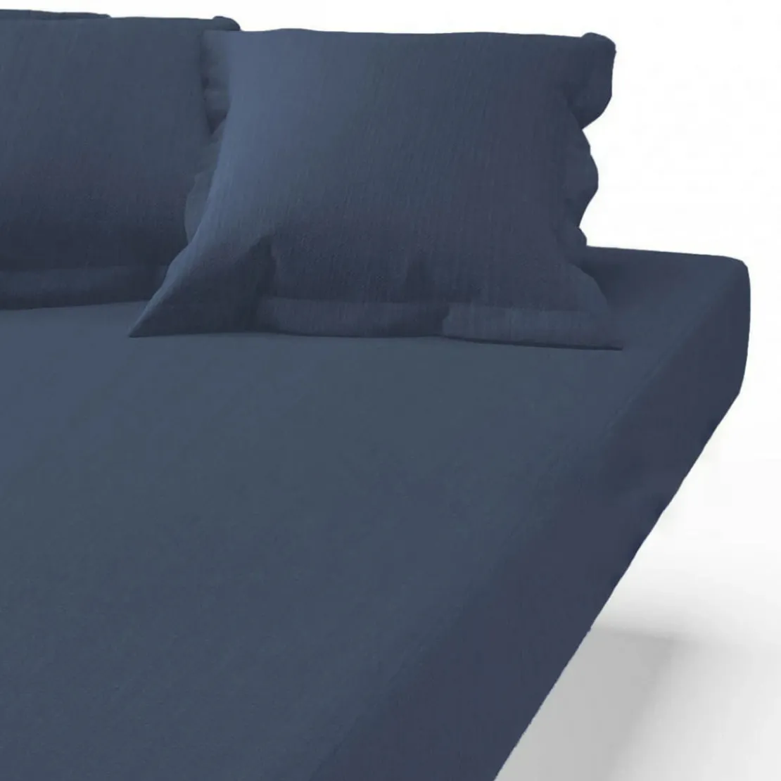 3S. x TertioDrap housse grand bonnet Gaze de coton - Bleu - Indigo