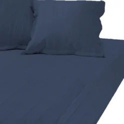 3S. x TertioDrap-housse grand bonnet XL gaze de Coton - Bleu - Indigo